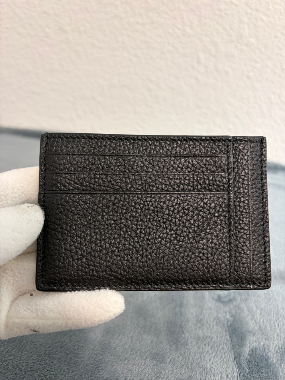 Brand New Gucci GG Jumbo Card Case Wallet Black Leather Logo Card Holder - Picture 2 of 11